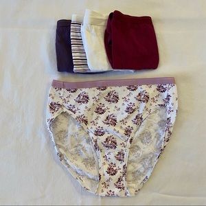 Fruit of the Loom high cut panties. Set of 5  size 7
